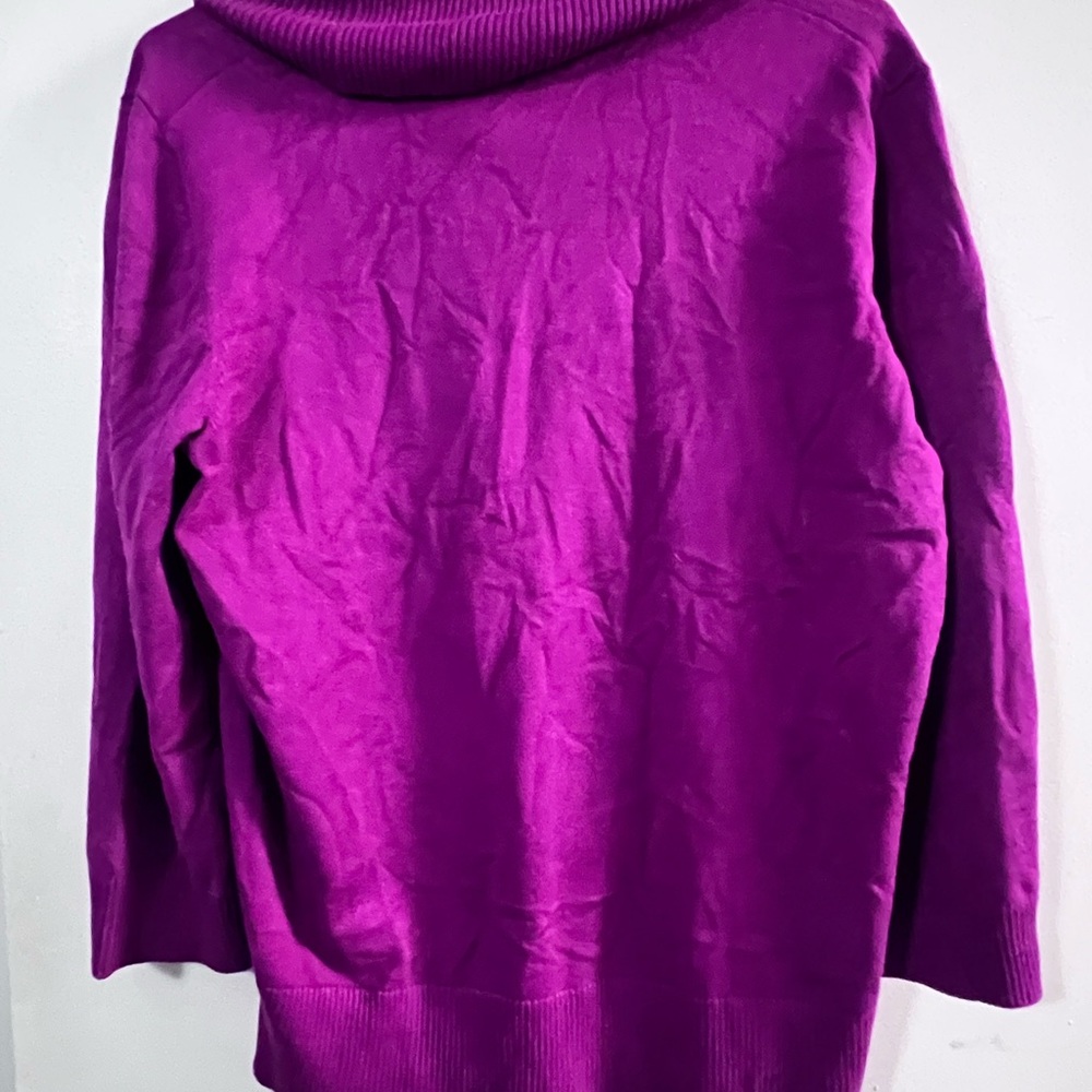 Cable & Gauge Fuchsia Cowl Neck Sweater - Picture 2 of 8